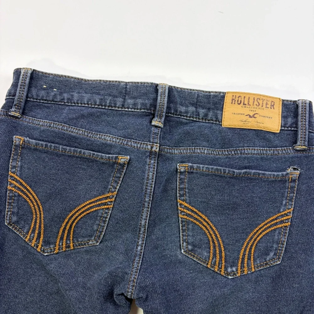 Hollister Leggings Jeans Womens 0R W24 L29 Dark Wash Low Rise Skinny Stretch